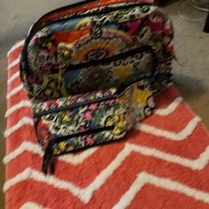 Vera Bradley three piece set, bag wallet coin purse